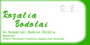 rozalia bodolai business card